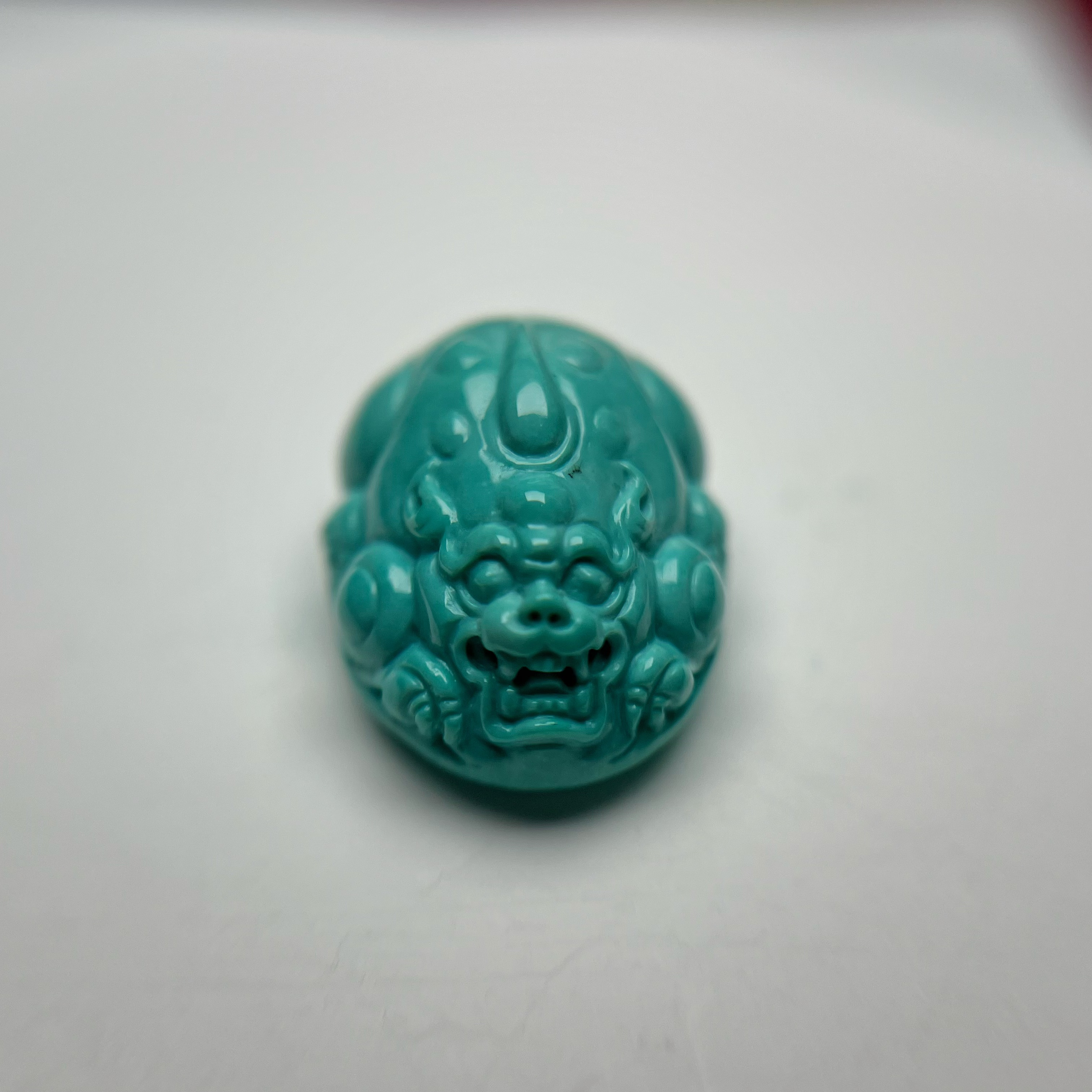 湖北天然原矿绿松石精品貔貅吊坠牌