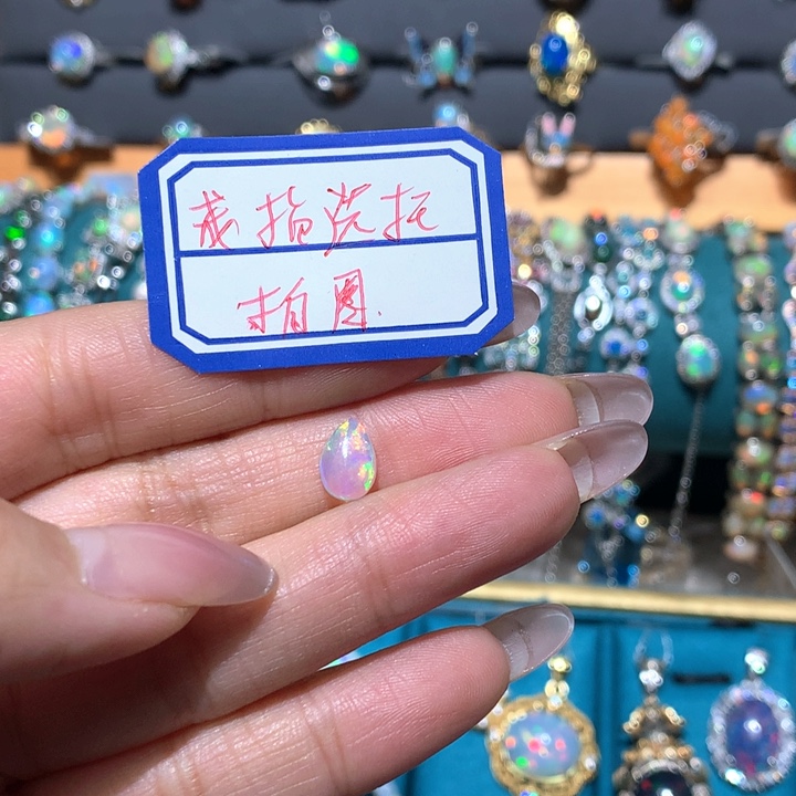 欧泊福利裸石定制 镶嵌戒指银S925镶嵌丫*o