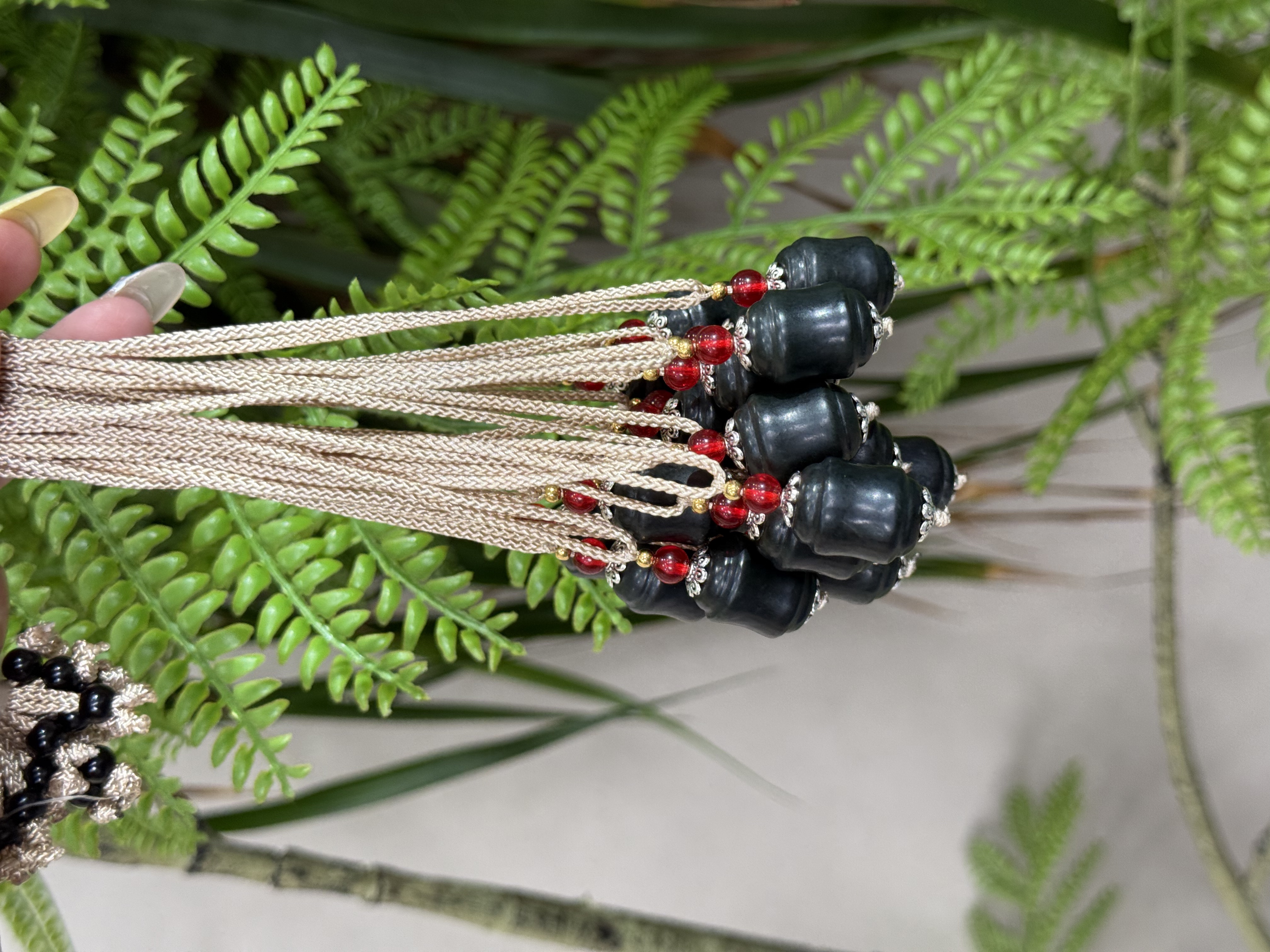 T999和田玉青玉桶珠吊坠-多样性拍一发一