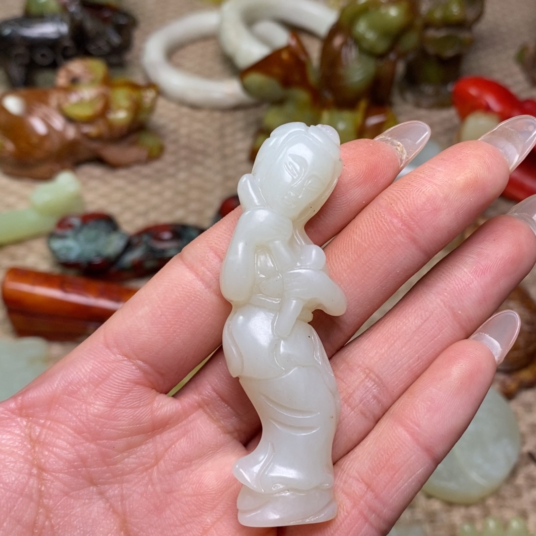 白玉菩提吊坠白玉菩提白玉菩提摆件