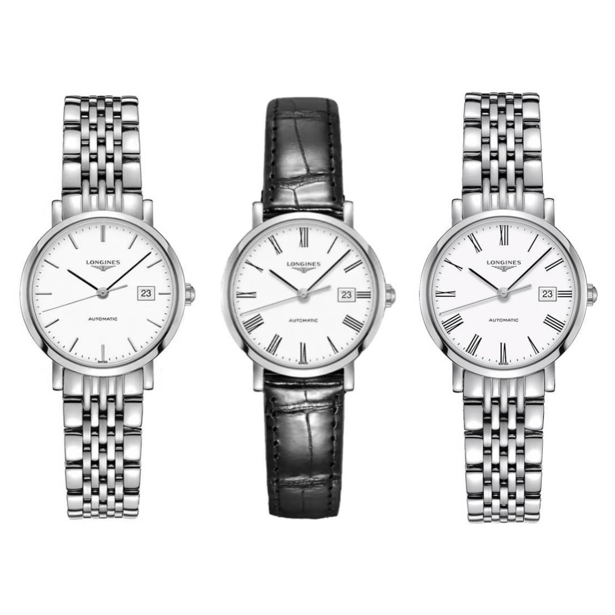 99新 Longines/浪琴 博雅310/白盘钢带/机械/表径29mm/女士腕表