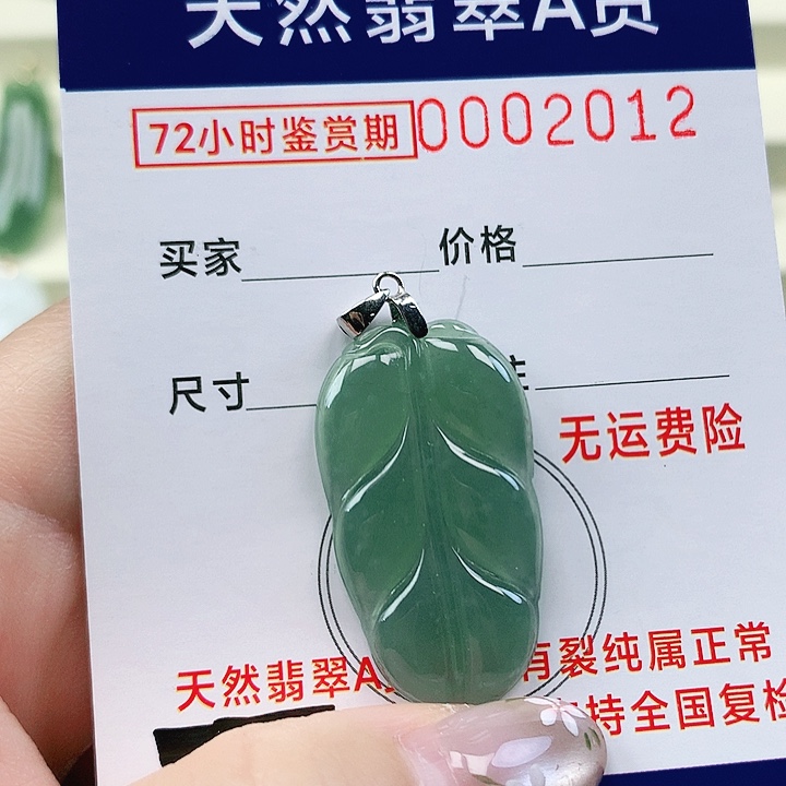 翡翠未镶嵌吊坠(不含链)吊