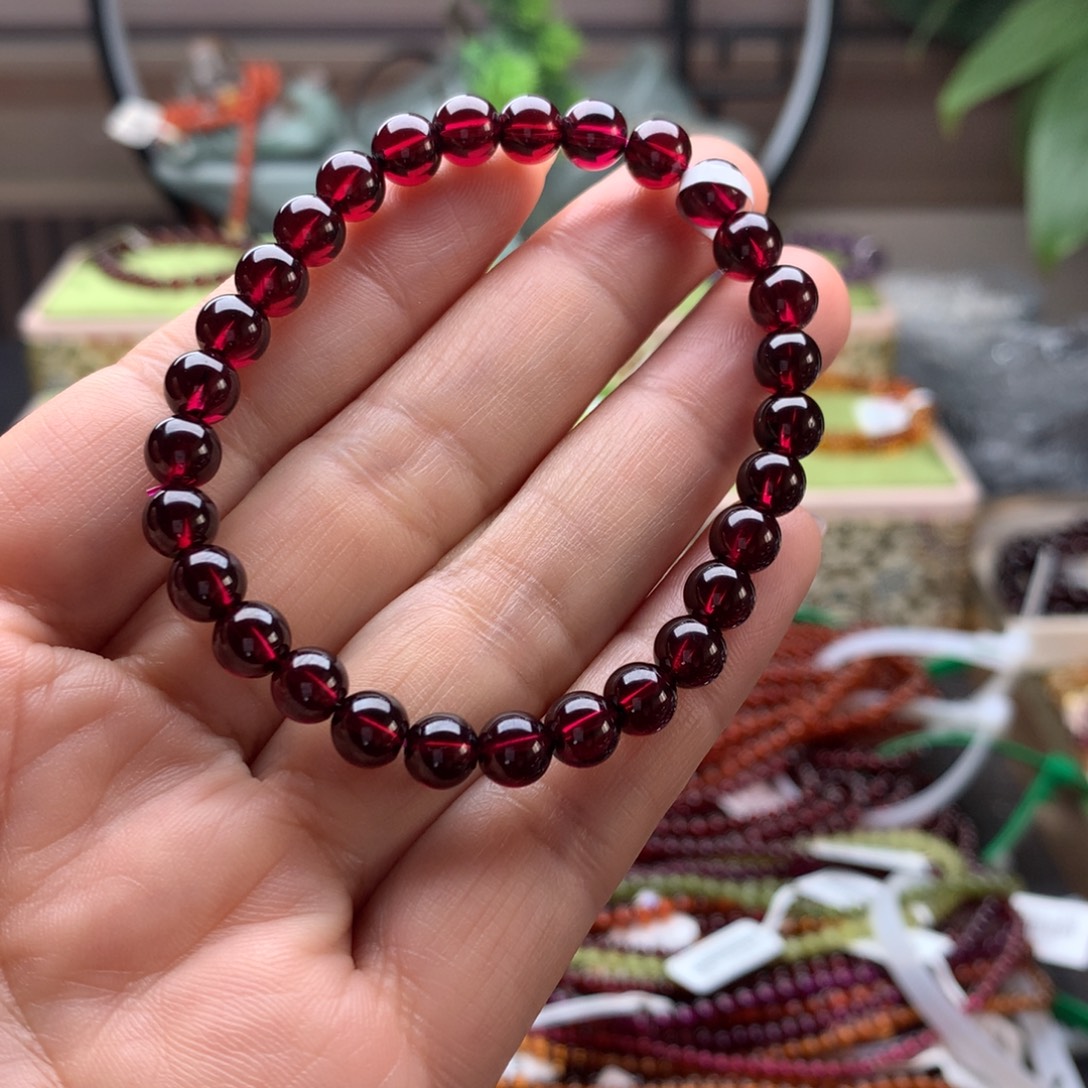 石榴石未镶嵌手串手串6.5