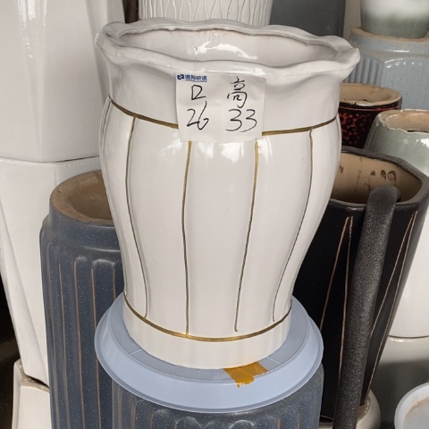 低腰花口白金南瓜中号 口26/33