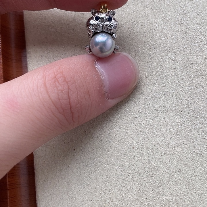 吊坠(不含链)海水珍珠银S925镶嵌