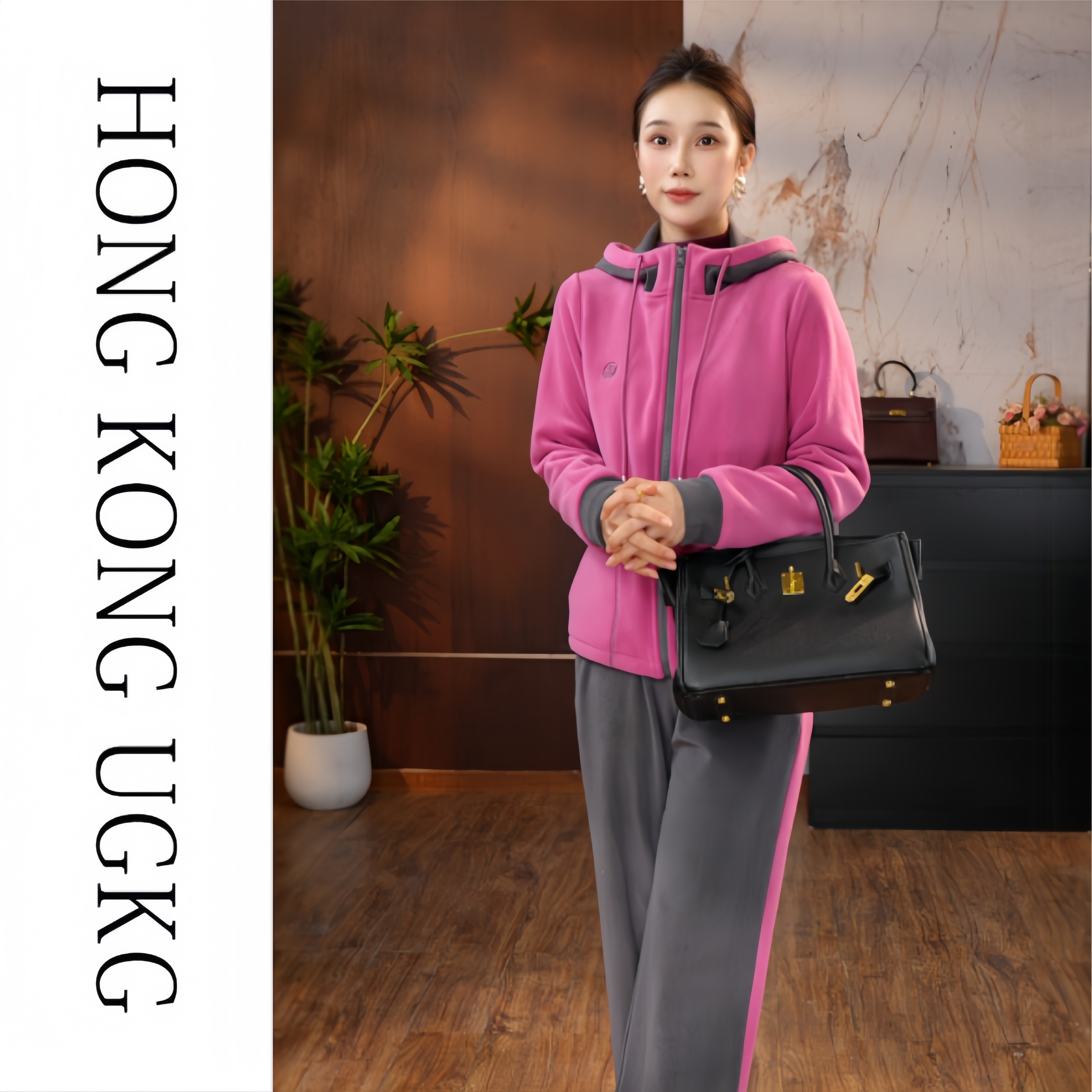 UGKG运动套装2025新款女秋贵夫人品牌外套二件套KJ-73254ZH139