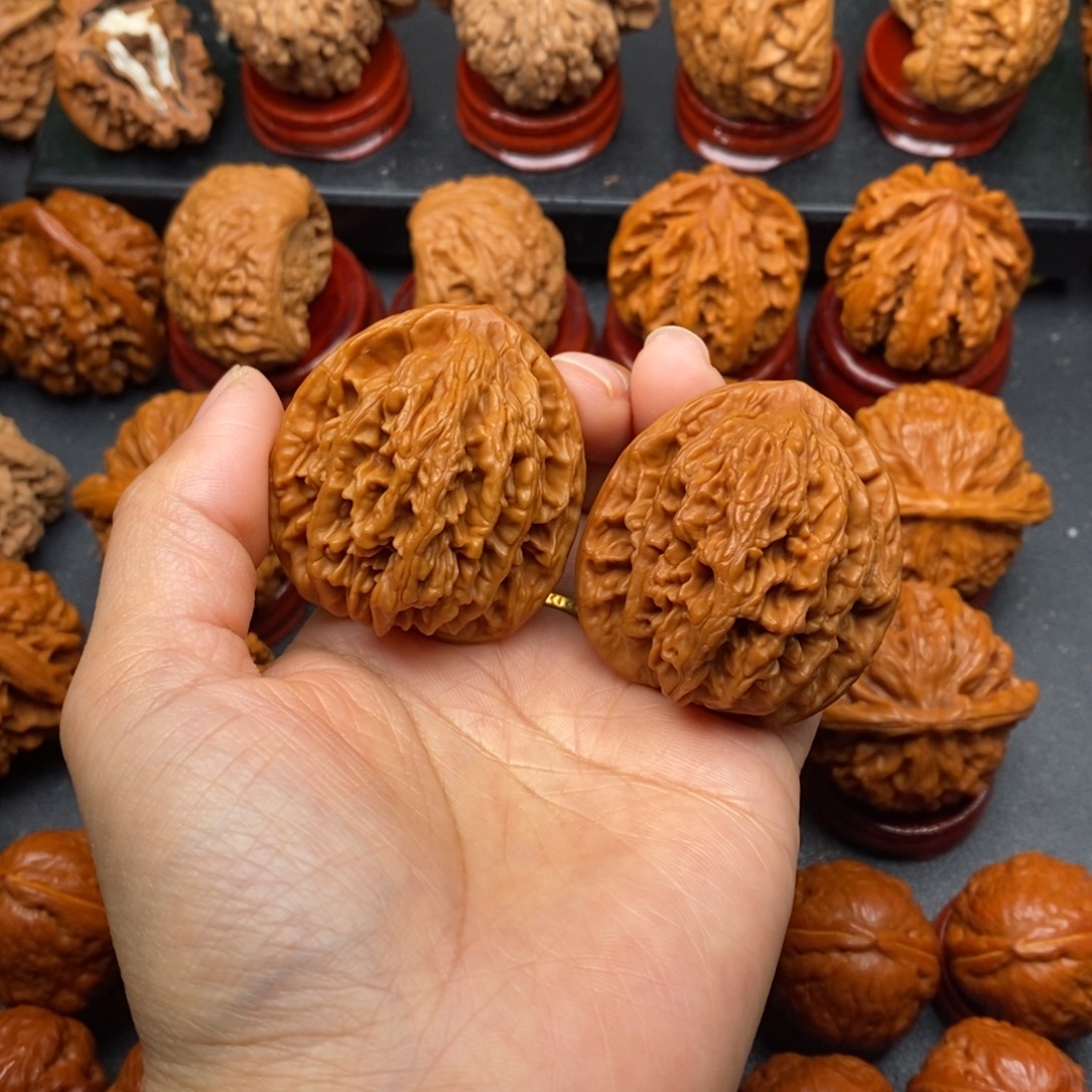 把件文玩核桃42虎头色差介意勿拍