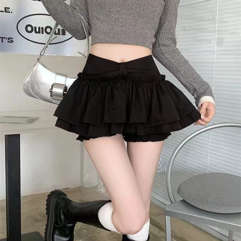 白色蓬蓬半身裙女春夏2025新款芭蕾风高腰小众设计感A字蛋糕短裙
