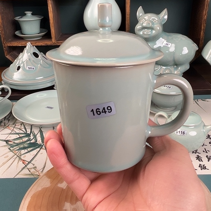 杯1649 青鸾汝瓷汝州发货微瑕