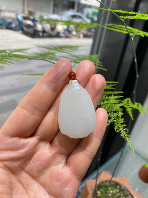 和田玉平安无事牌27克高级感玉石