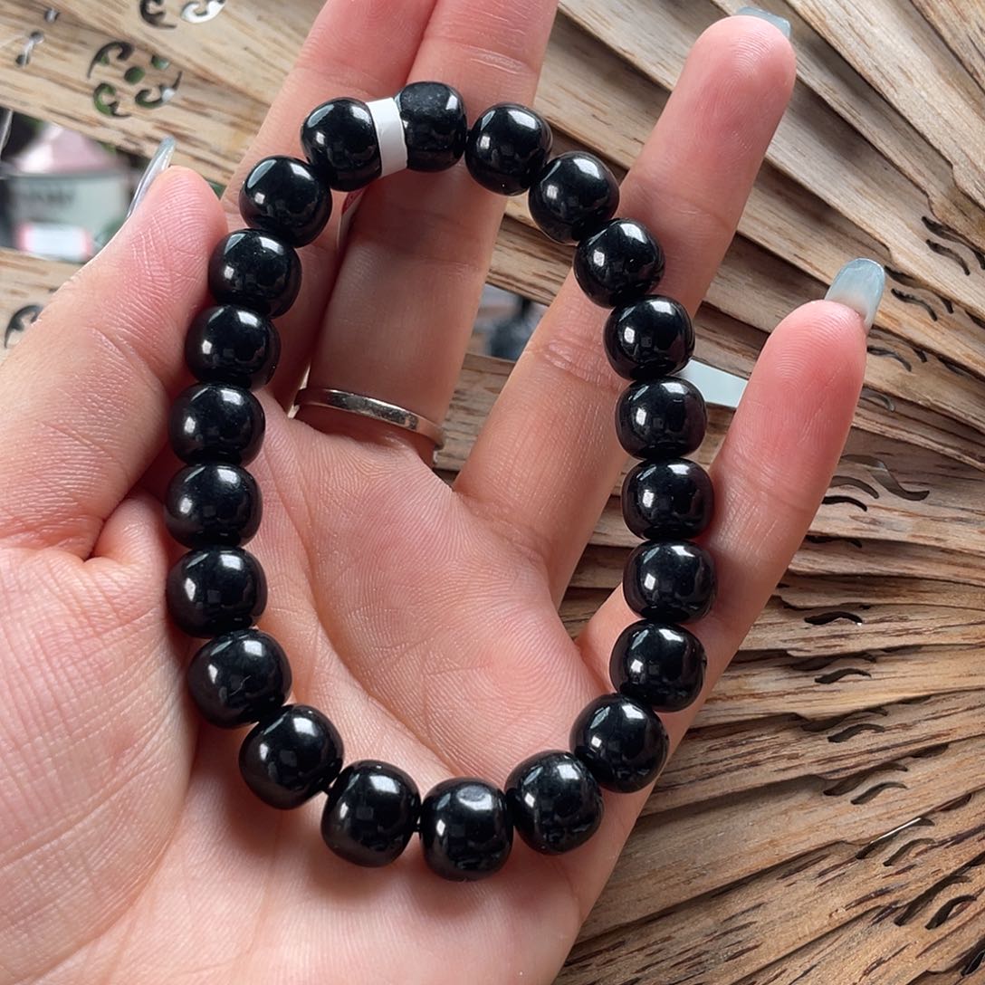 手串未镶嵌和田玉墨9.10老型