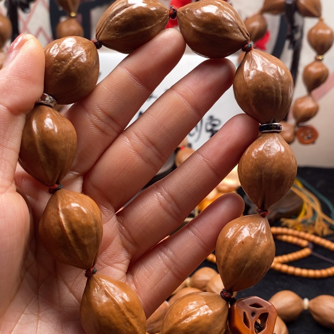 橄榄核手串/手链鸡血红2.0