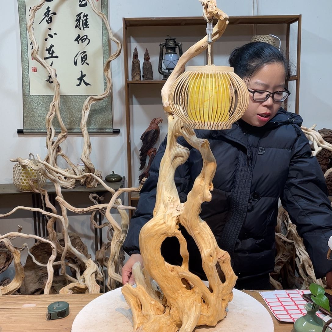 柏木杜鹃根根艺摆件