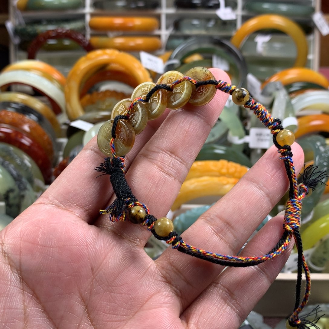 蛇纹石玉手链未镶嵌