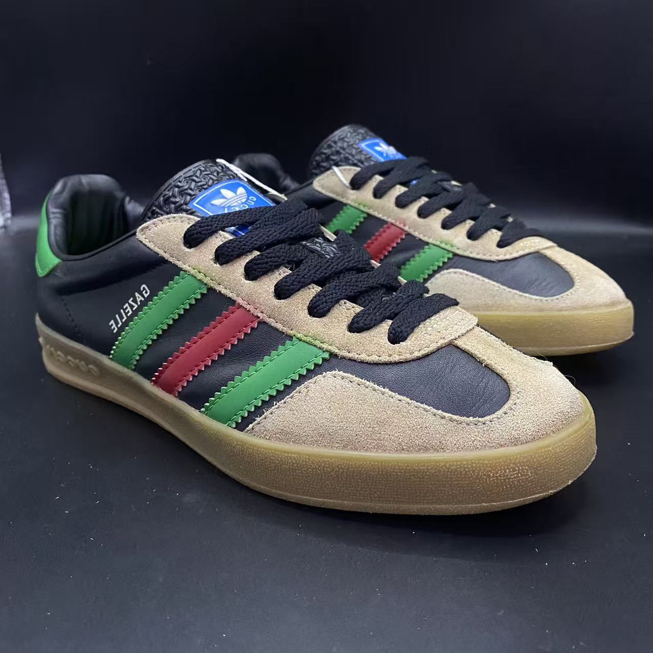 95新 GUCCI/古驰 【AO特惠】古驰阿迪三叶草联名德训板鞋39.5欧码