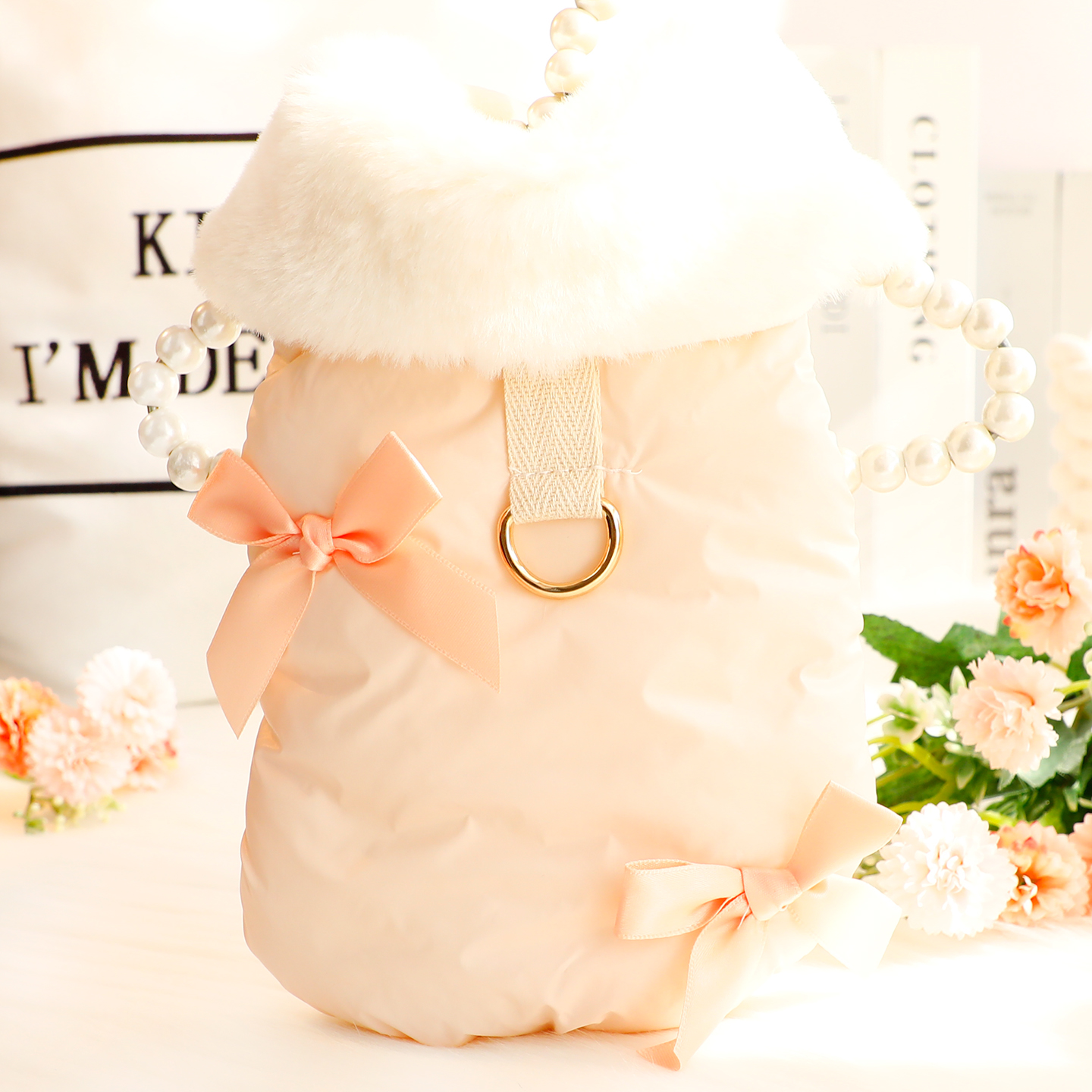 狗狗衣服秋冬装厚款猫咪公主棉衣可爱蜜桃牵引小型犬泰迪宠物7589