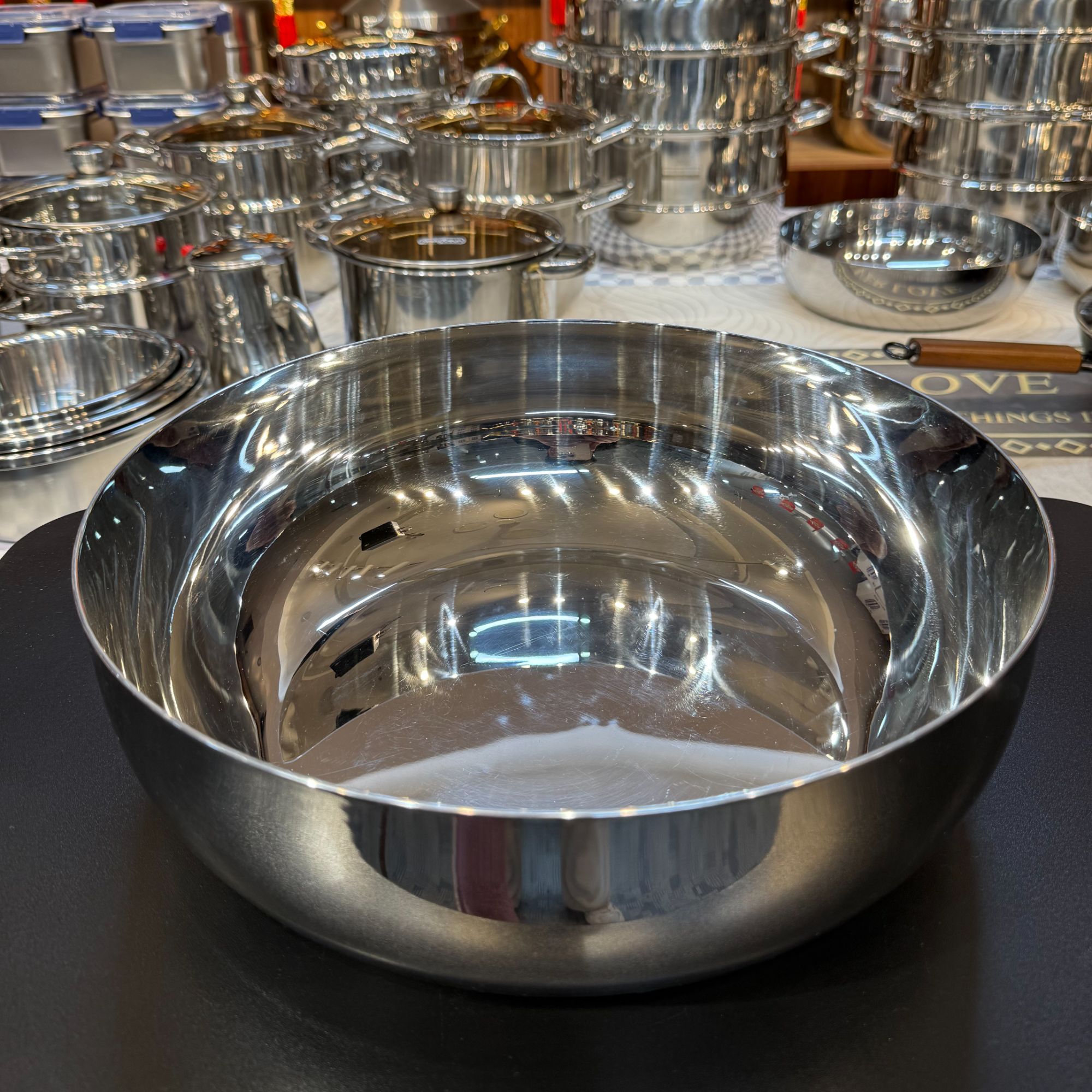 BH/加厚不锈钢32CM卷边防割大容量和面盆加深揉面盆厨房洗菜盆