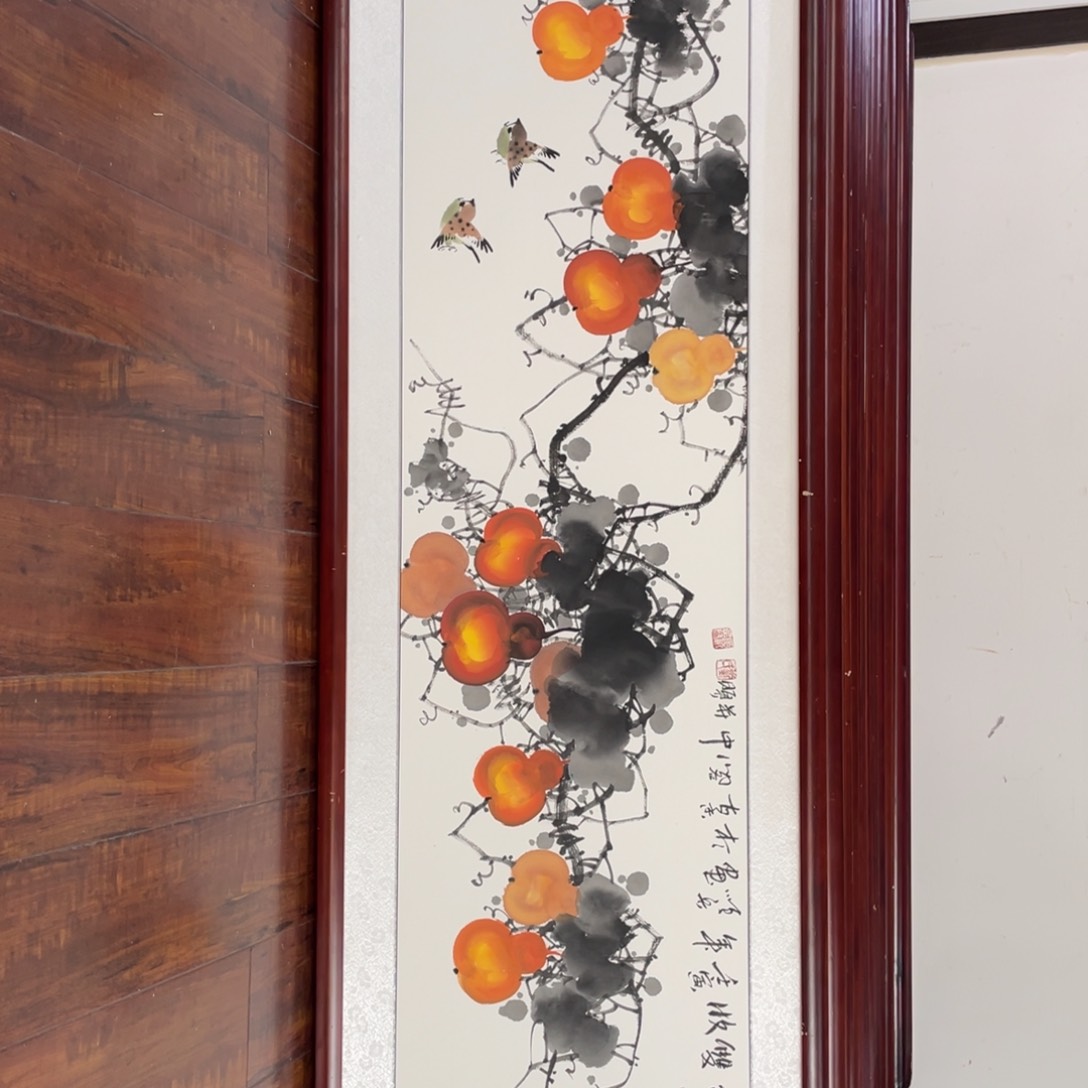 国画带框尺寸48*163厘米