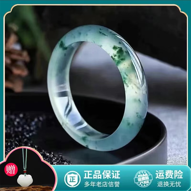正品爆款冰透飘花正圈女款精美时尚女款百搭手镯