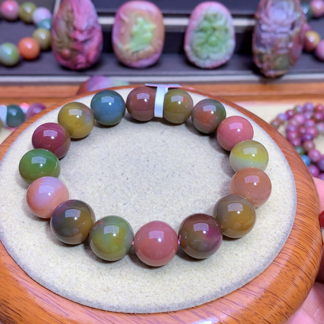 玛瑙手链未镶嵌盐源