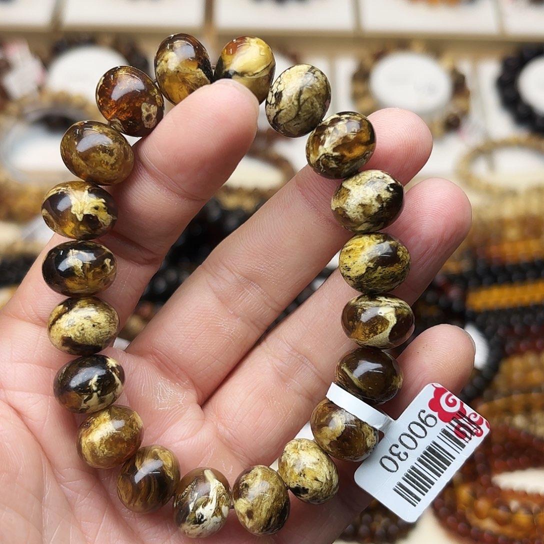 安***逸琥珀未镶嵌裸石十三90030