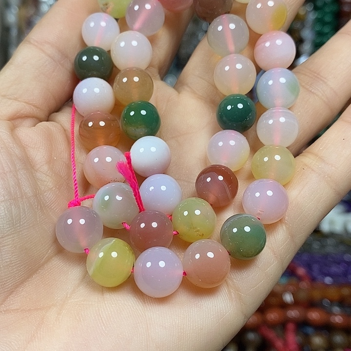 玛瑙/玉髓未镶嵌珠宝半成品盐源玛瑙卡10mm（2单飞）