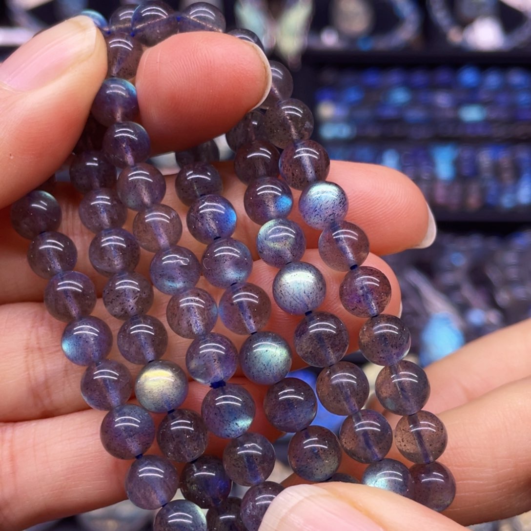 未镶嵌手串长石6.7左右