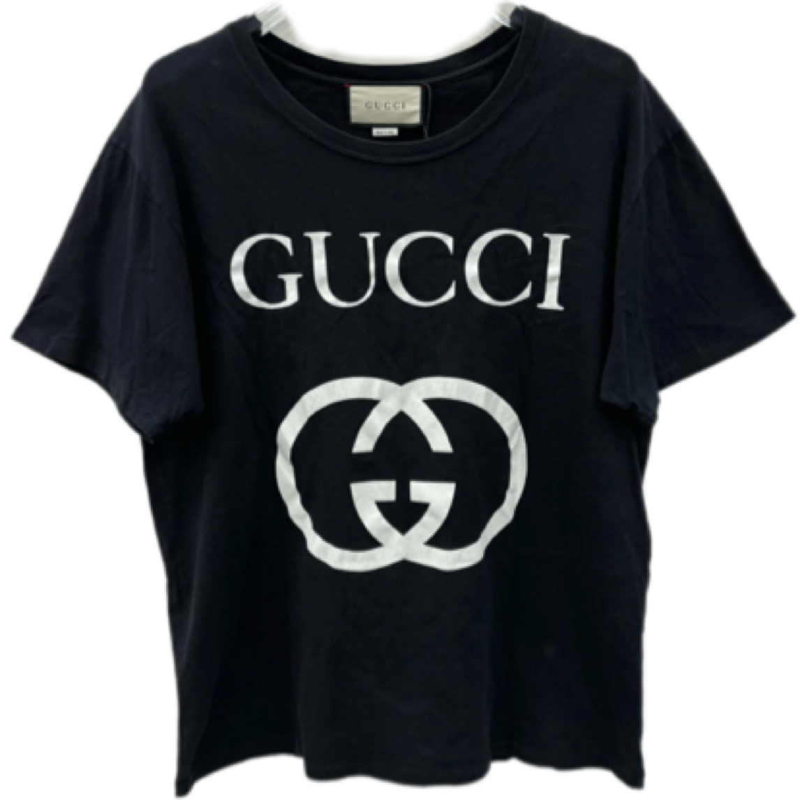 95新 GUCCI/古驰 黑色字母logo印花短袖 M码 H0321