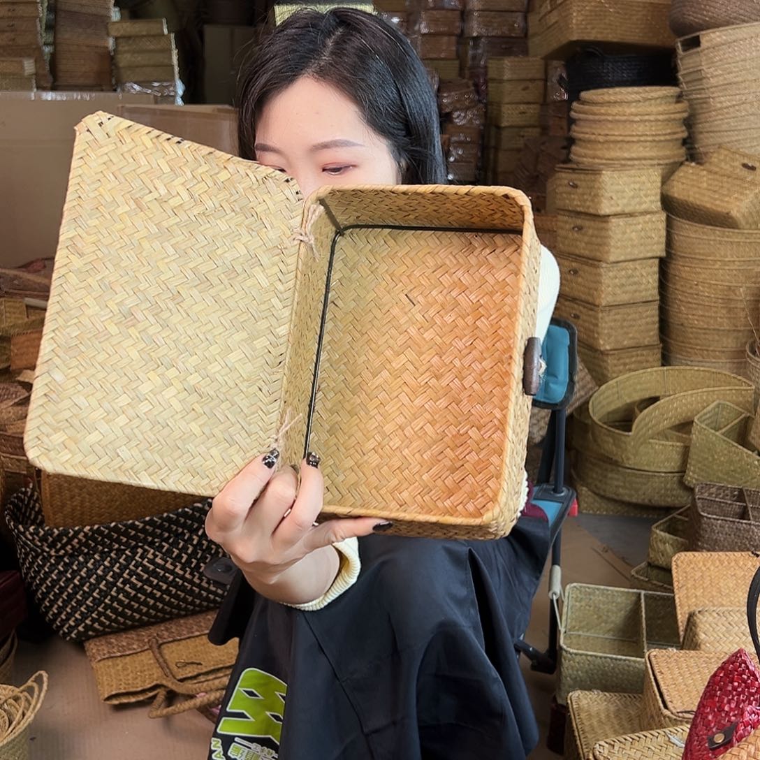 草编草编包/草编收纳盒微瑕疵