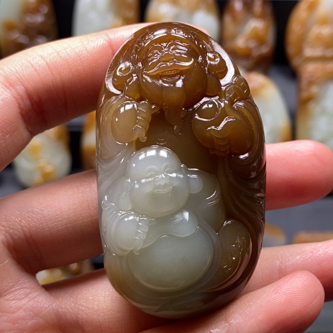 和田玉吊坠(不含链)未镶嵌