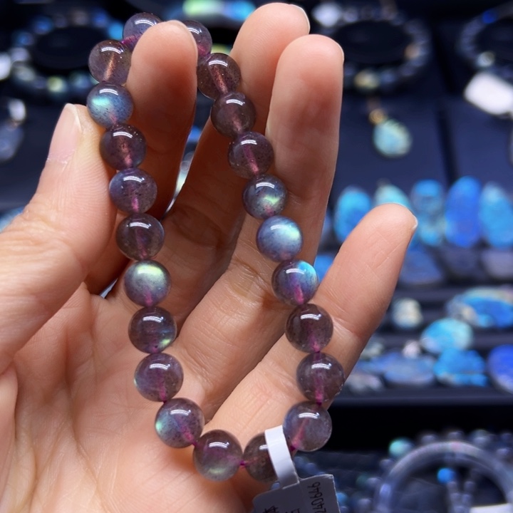 拉长石手串未镶嵌8.5左右