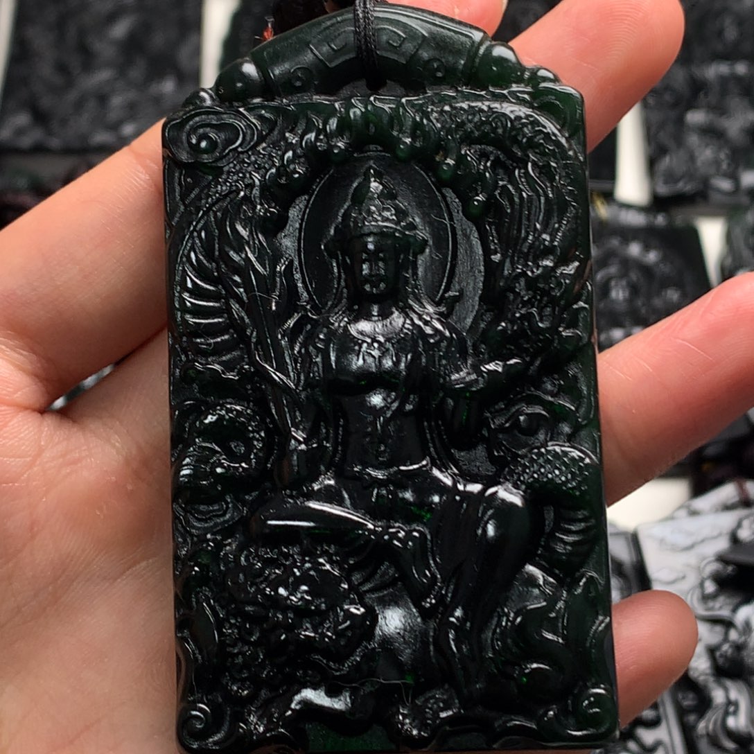 啊***朱天然缅甸a货钢琴黑挂件