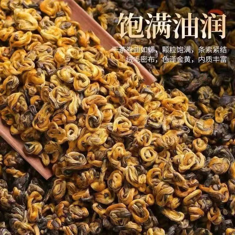 2025年头春头采云南凤庆正宗滇红金螺春茶蜜香麦芽糖香