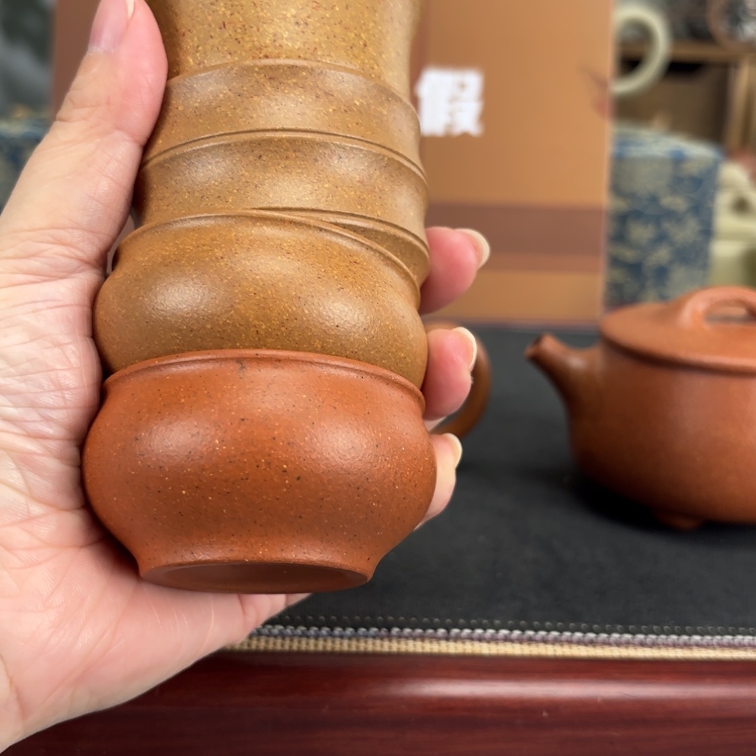 财***哥茶壶紫砂4个不同杯子