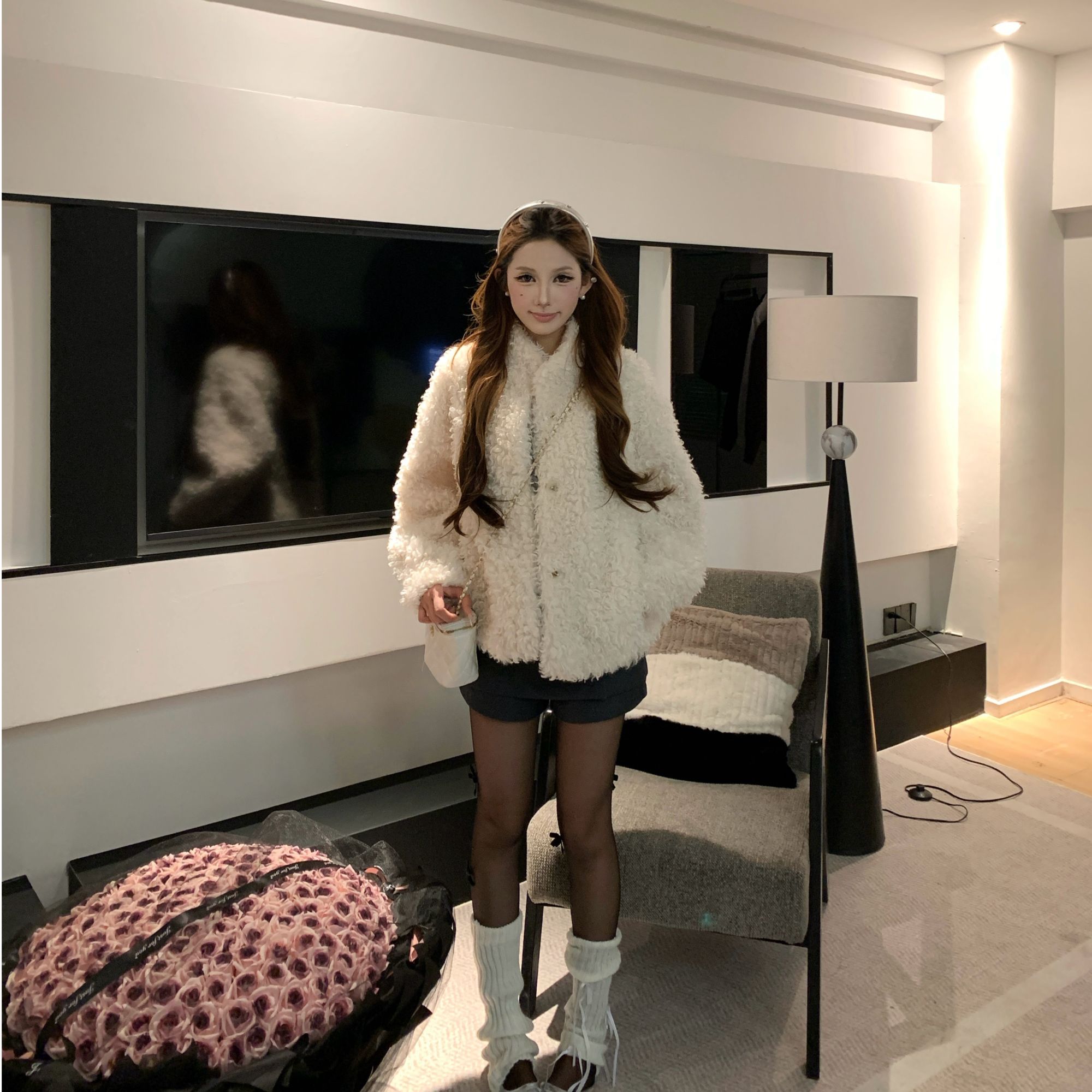 2025秋冬新款保暖毛毛外套短款卷毛时尚显瘦网红爆款女外套