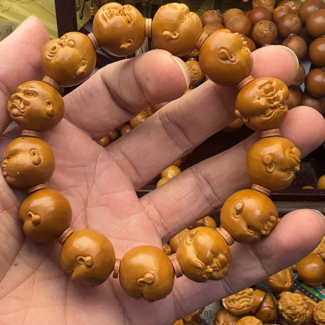 疯***鱼手串/手链橄榄核1.9胖子百态