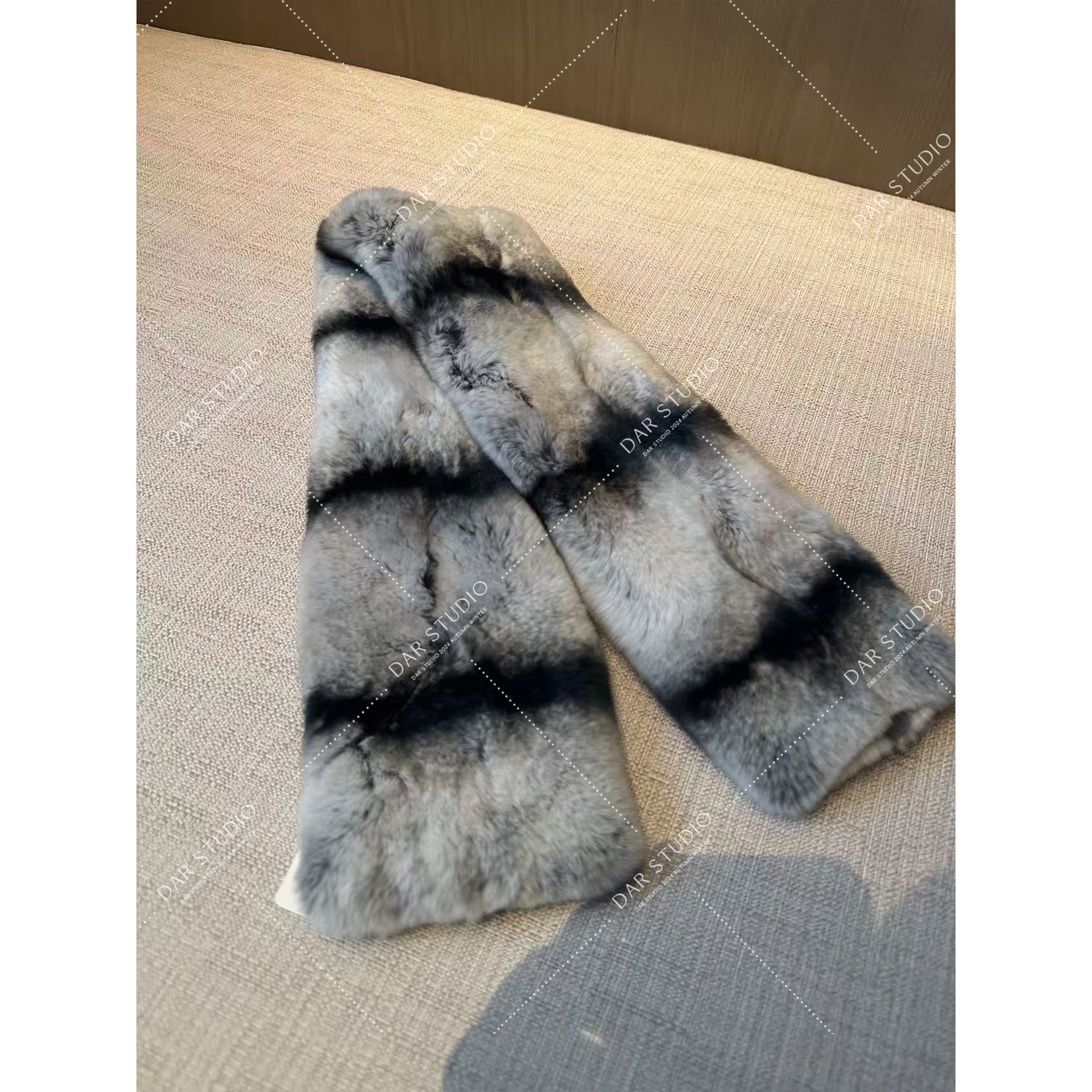 DAR STUDIO 深圳货【獭兔毛】2025冬季新款獭兔毛时尚百搭围巾2100