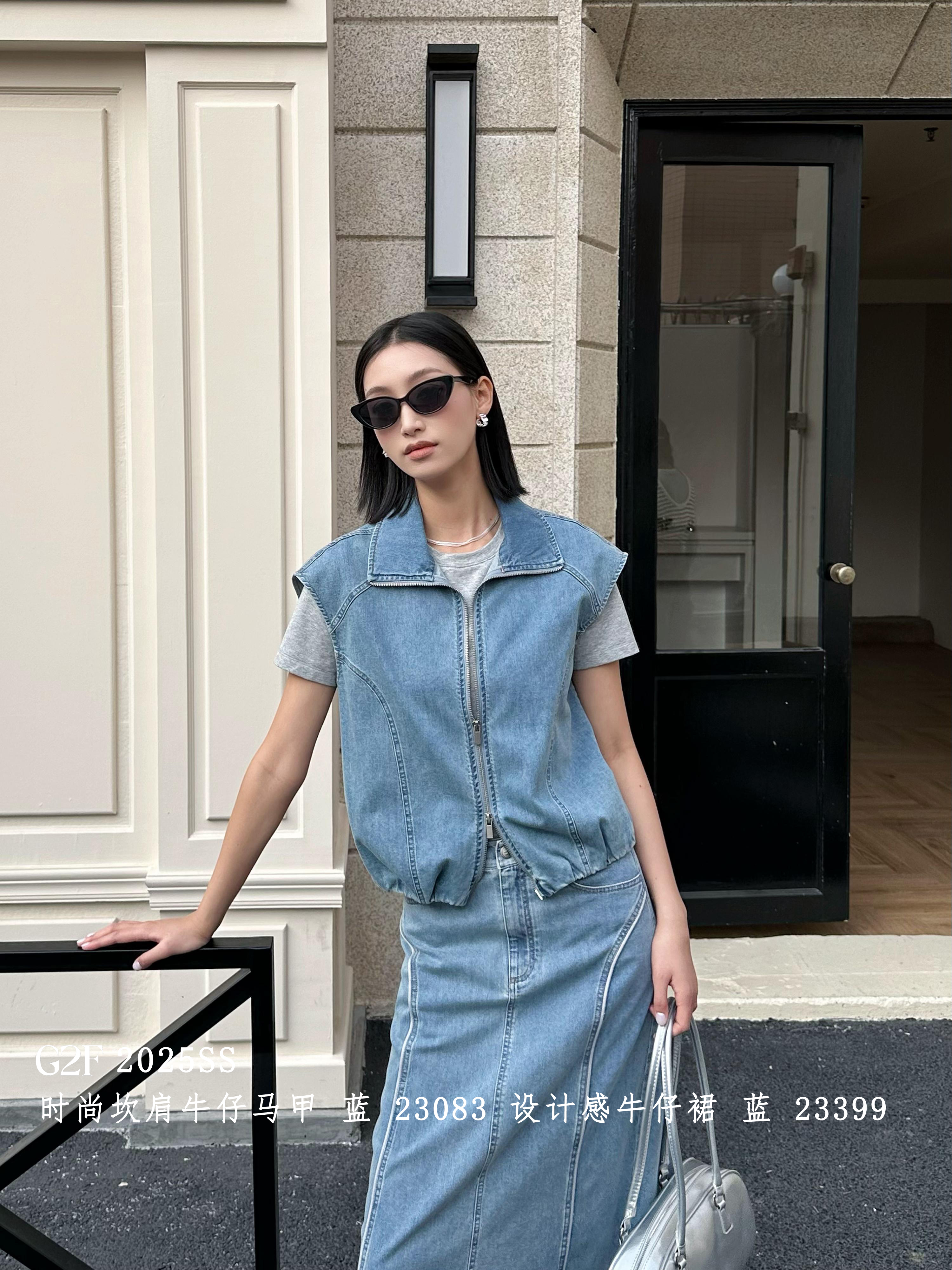 G2f设计款坎肩牛仔马甲