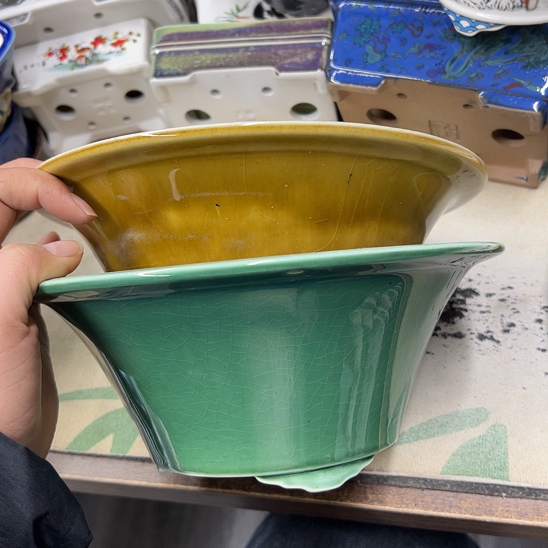 花盆紫砂533号瑕疵2个23/9cm缩釉介意勿拍