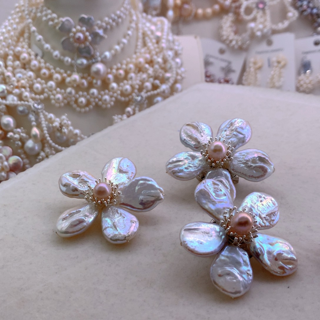 胸针随机一个淡水珍珠未镶嵌