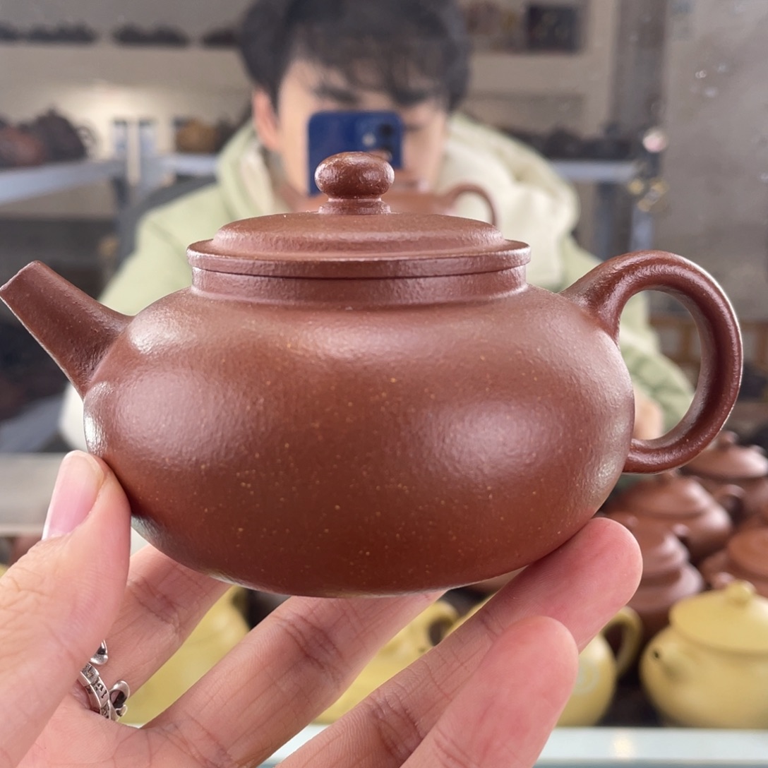 紫砂茶壶180cc红降坡茶壶
