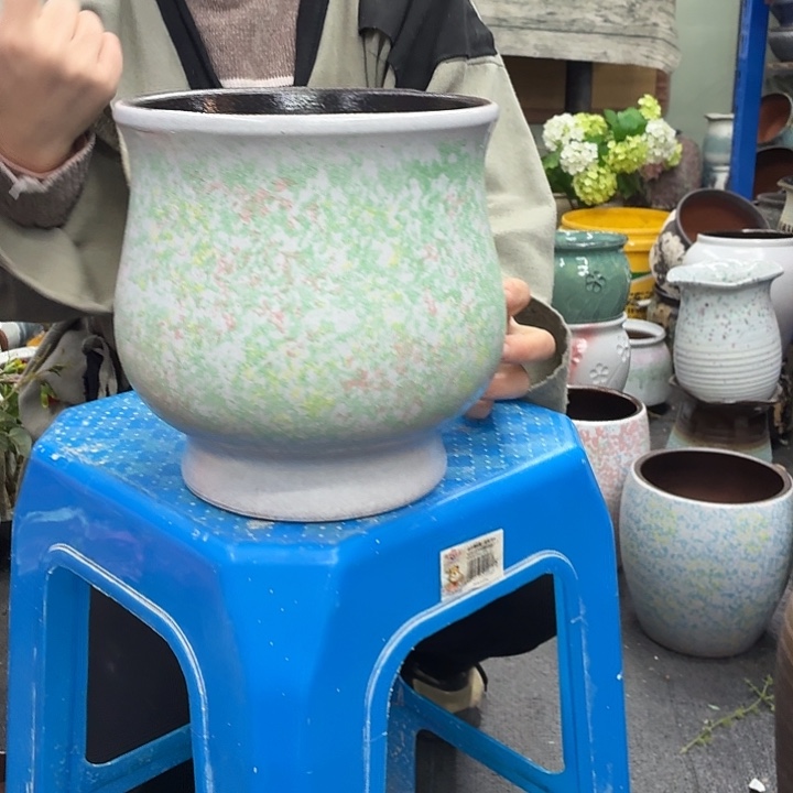 20×21 -粗陶花盆有孔-买买买