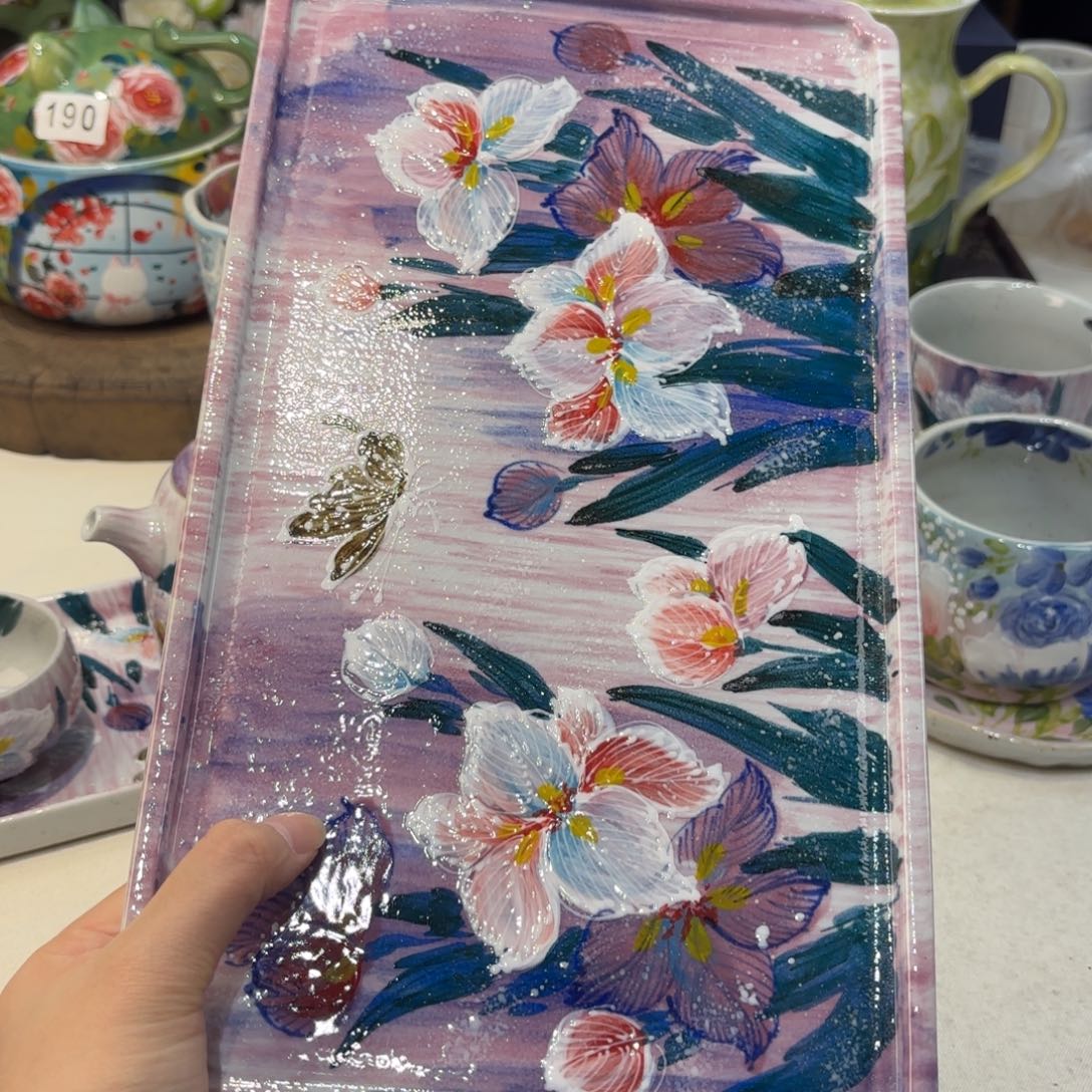 景德镇手绘高温釉下彩陶瓷茶具
