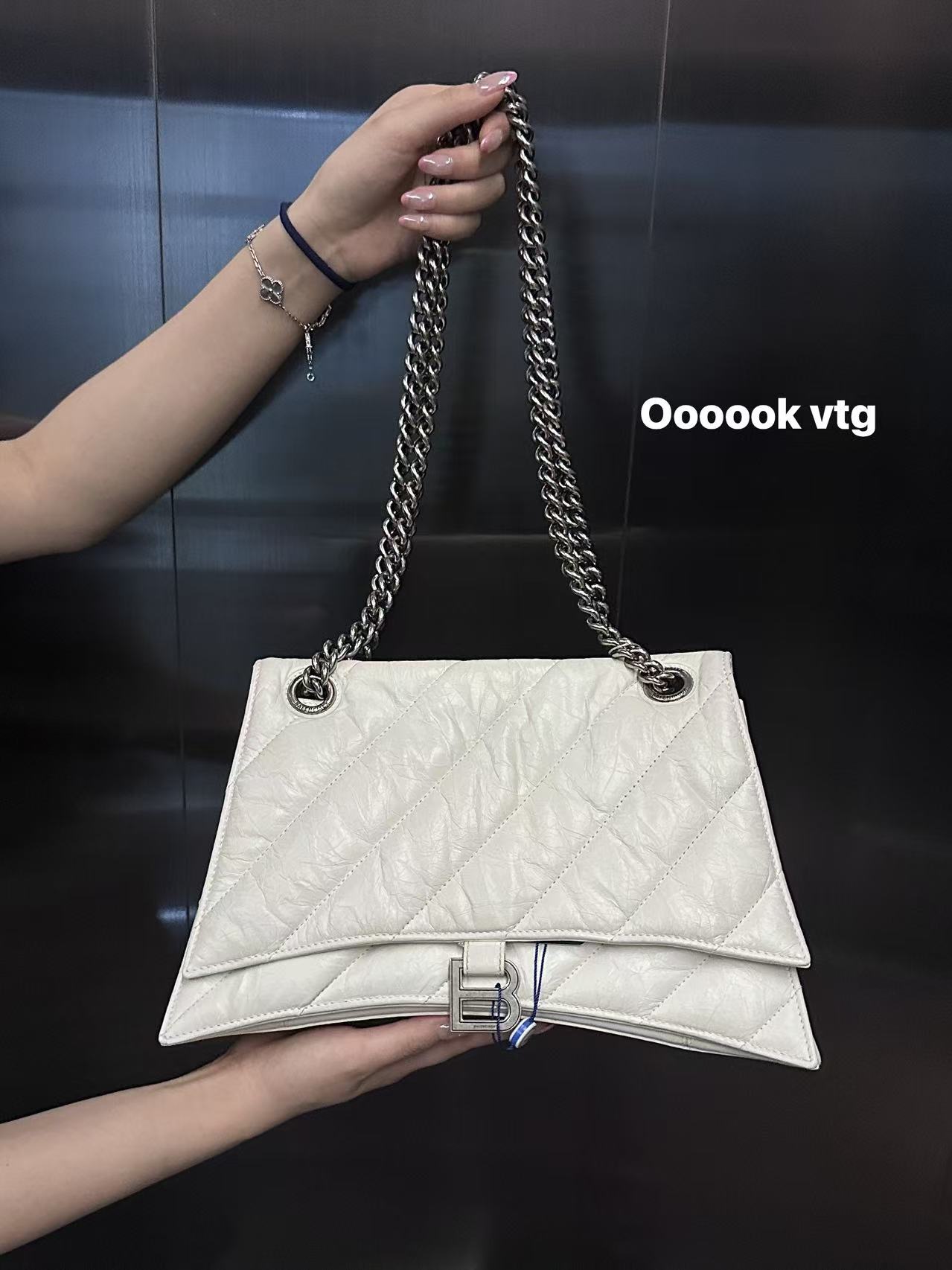 95新 Balenciaga/巴黎世家 CS5199 巴黎世家 白色Crush中号