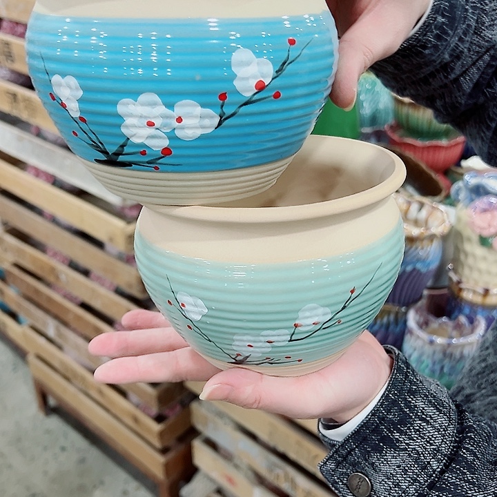 有孔，凑单福利满10元发货陶瓷多肉花盆！