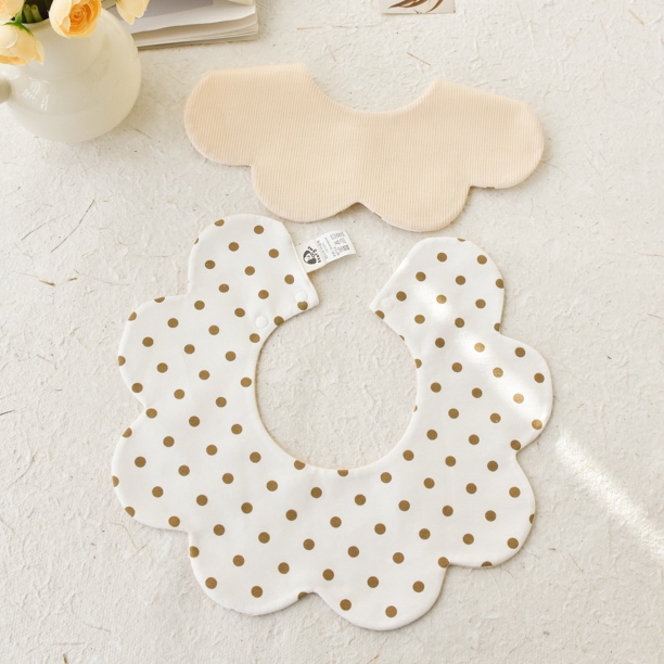 故事我可爱ins风新生儿防吐奶柔软透气花瓣口水巾围兜婴儿