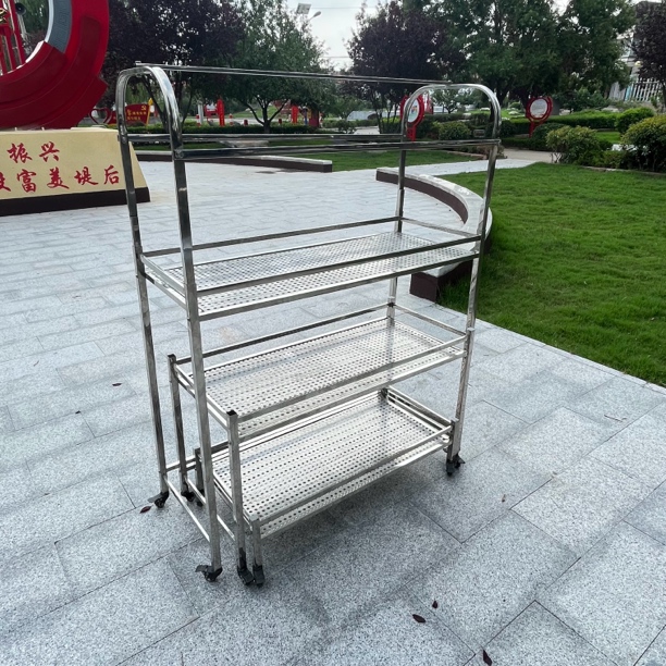 加厚不锈钢多层花架阳台庭院多肉植物移动置物架