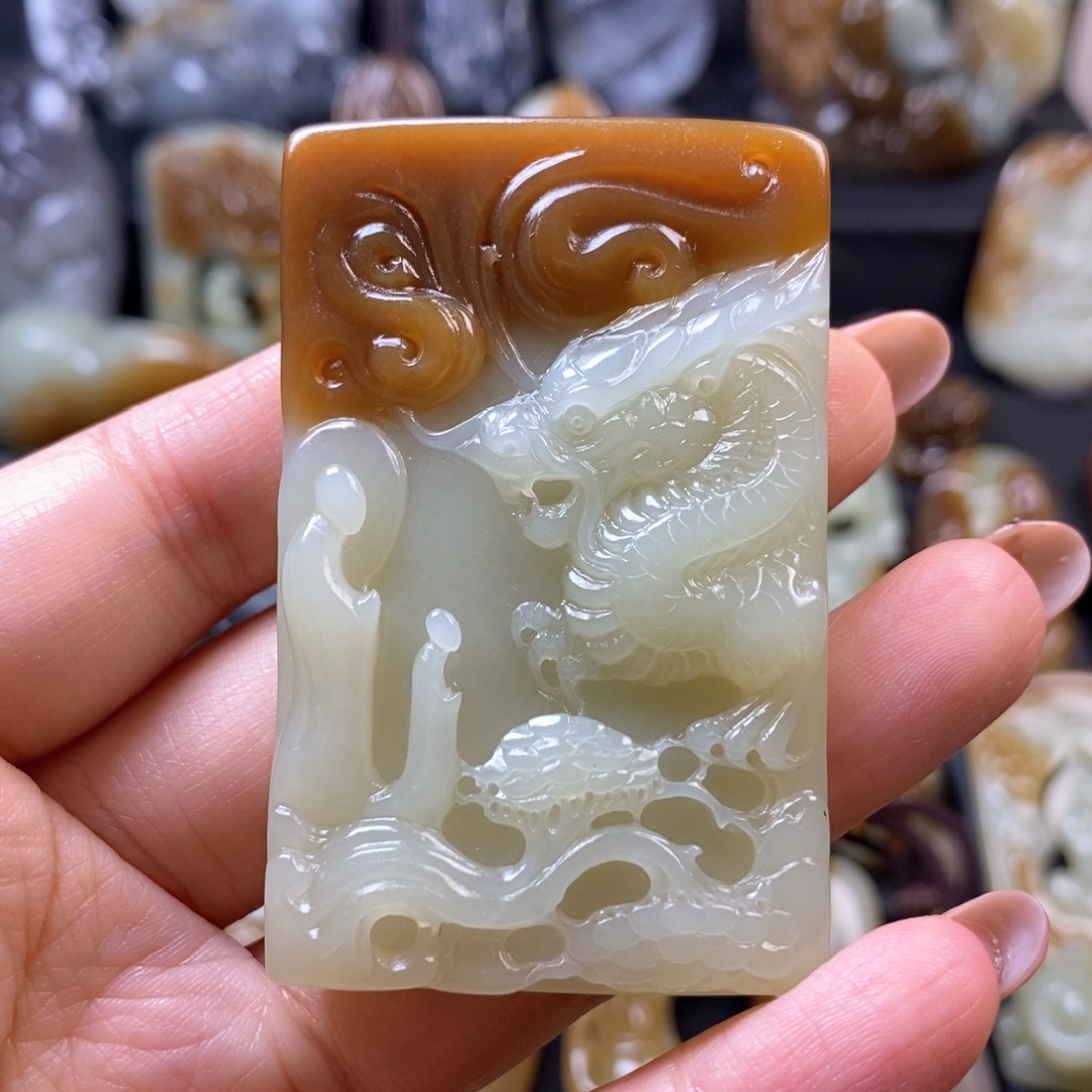 和田玉未镶嵌挂件