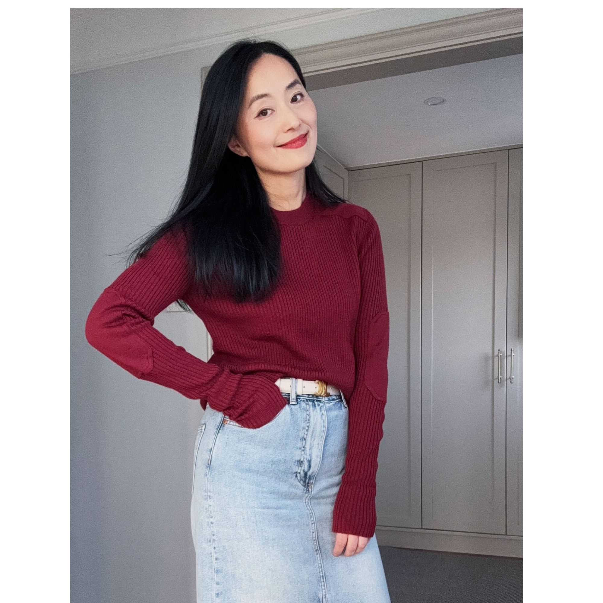 【安雅推荐】法式圆领短款毛衣