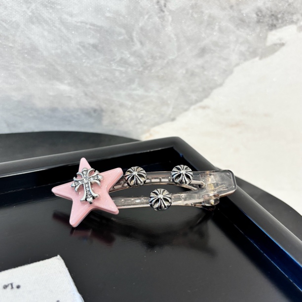 粉星星十字发夹FJ1329（一个）